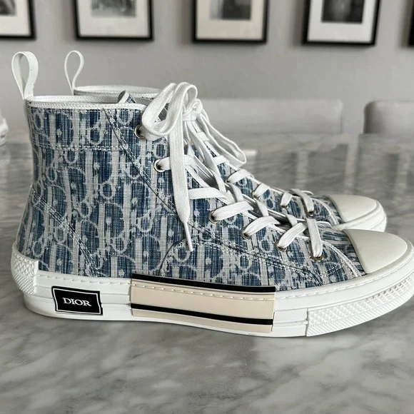 Dior | Shoes | Dior Mens Blue Jean High Top Sneaker | Poshmark display picture 2